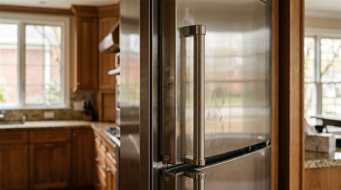Refrigerator door detail
