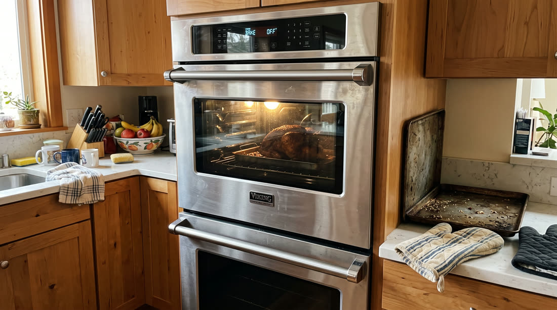 Viking wall oven mid roast